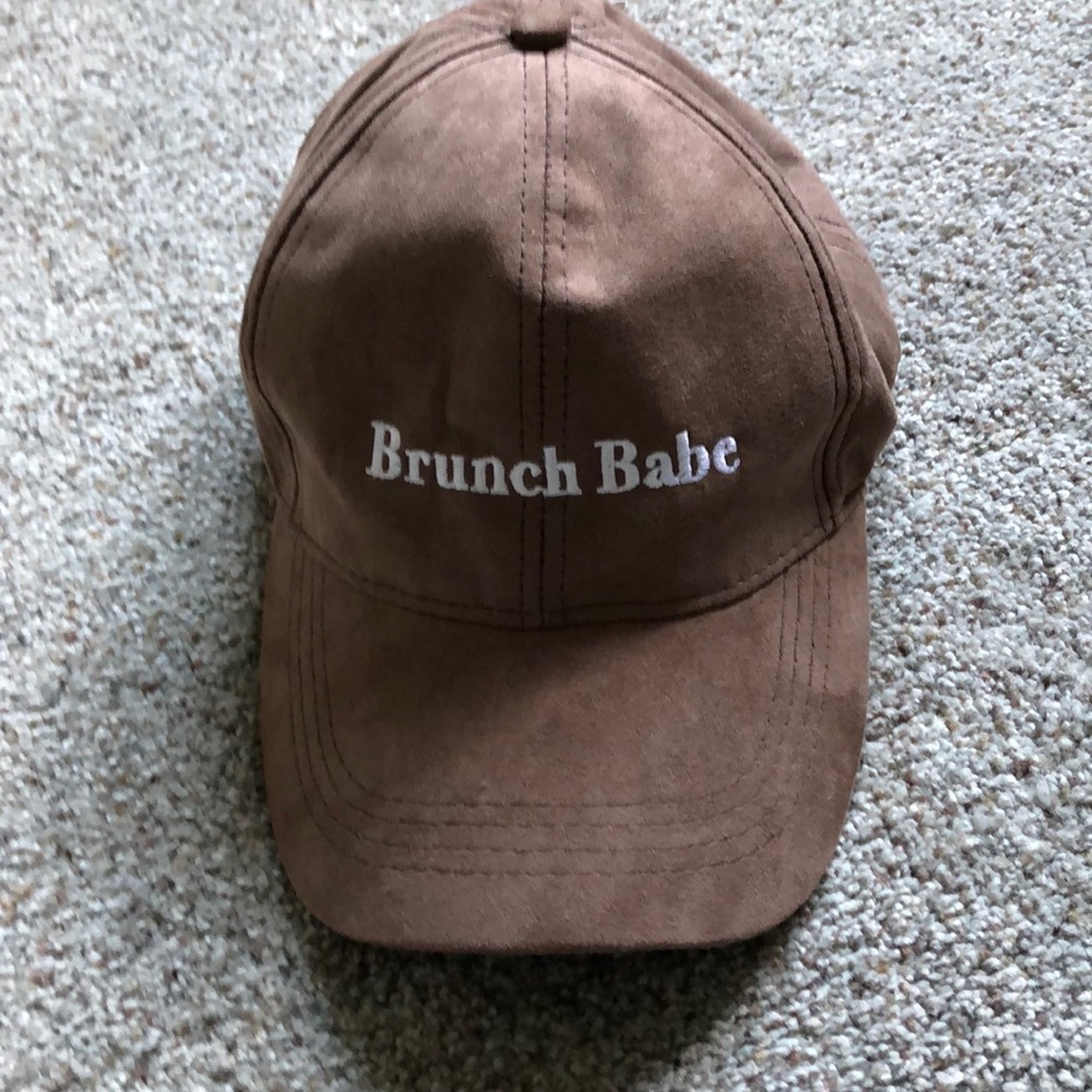 Adjustable faux suede “Brunch Babe” hat
